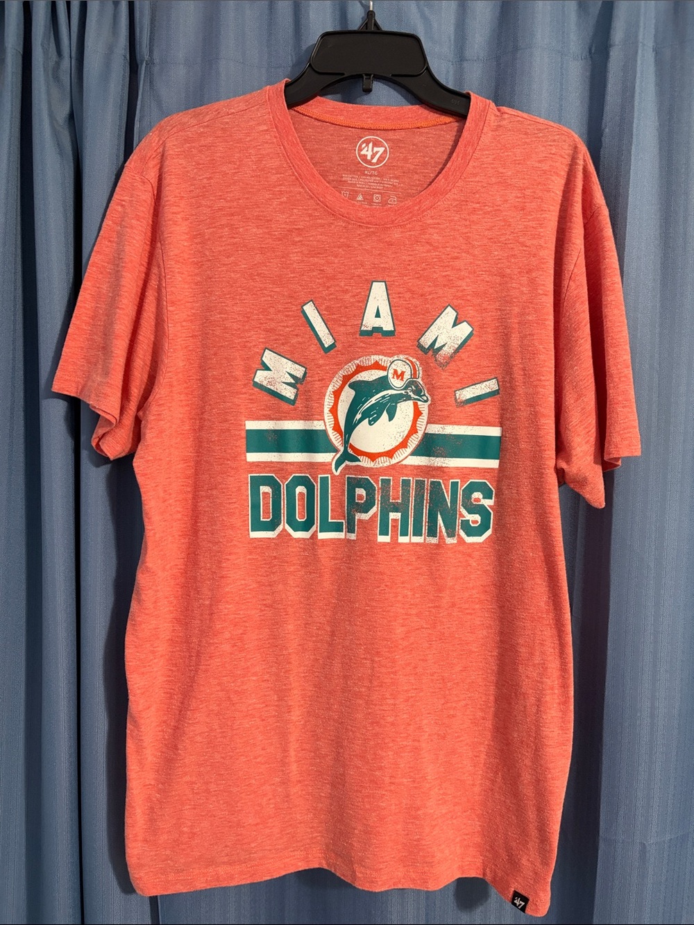 Miami Dolphins Classic Logo ‘47 Brand Men’s T-shirt Size XL